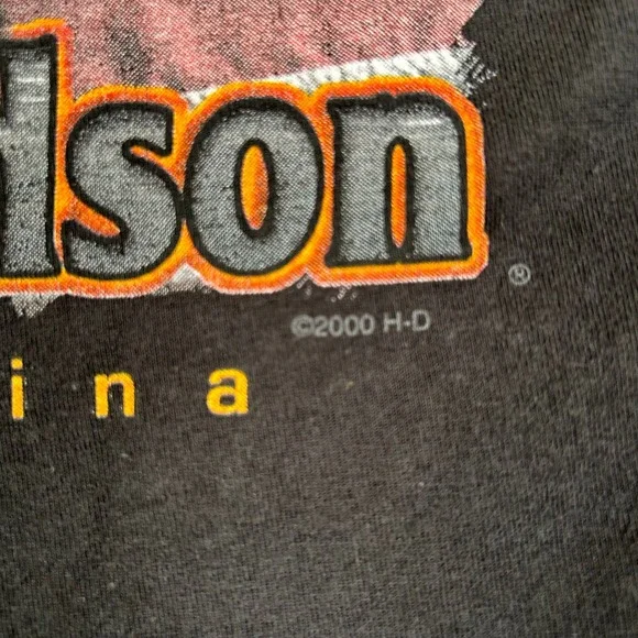 Vtg 2000 Harley-Davidson Myrtle Beach SC Pocket T-Shirt Black Mens XL - Picture 2 of 6
